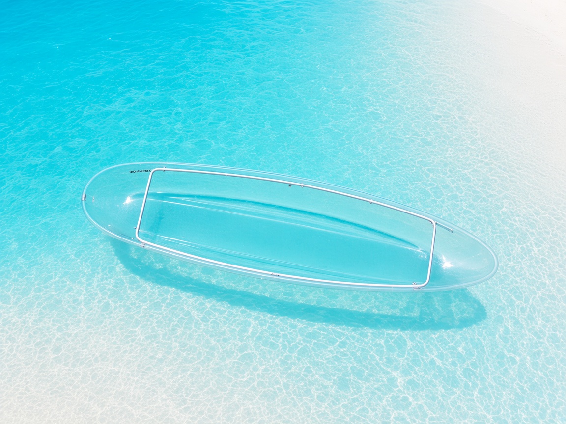 Clear kayak on the Zanzibar coast